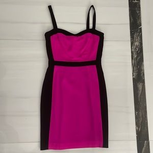 Jay Godfrey Fuschia with black detail party dress. Size 2